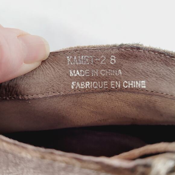 Jeffrey Campbell Kamet grey suede round toe stacked square heel bootie Size 8 - Picture 3 of 8